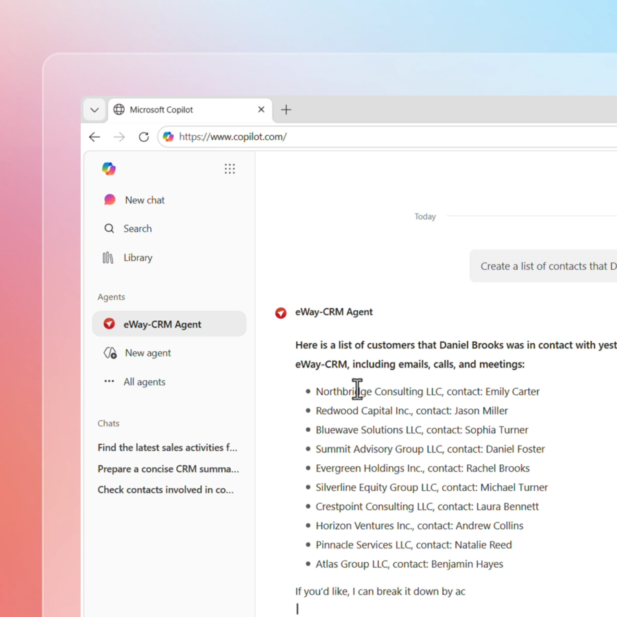 Make Microsoft Copilot Smarter with eWay-CRM