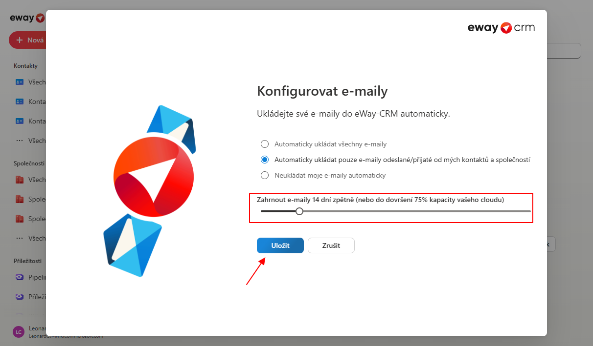 Nastavit import e-mailů